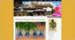 Desktop Screenshot of gasthaus-wilhelmshoehe.de