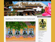 Tablet Screenshot of gasthaus-wilhelmshoehe.de